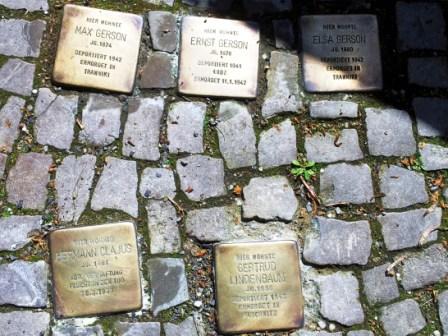 | Stolpersteine Elisa, Ernst und Max Gerson; Hermann Clajus; Gertrud Lindenbaum |